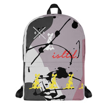 Load image into Gallery viewer, Abstract Splash Grey Backpack