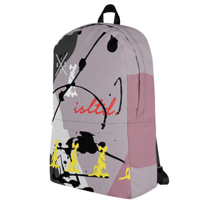 Abstract Splash Grey Backpack