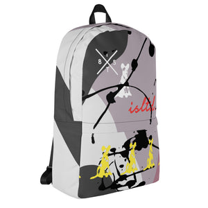 Abstract Splash Grey Backpack