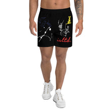 Load image into Gallery viewer, Paint Splash Mens Athletic Shorts Black