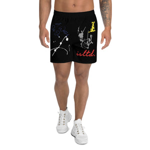 Paint Splash Mens Athletic Shorts Black