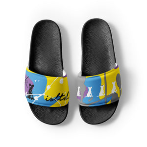 Abstract Splash Men’s slides Multi