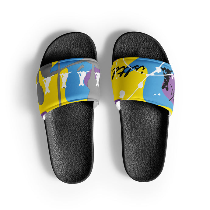 Abstract Splash Men’s slides Multi