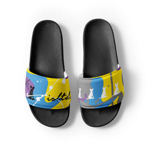 Abstract Splash Women's slides Multi